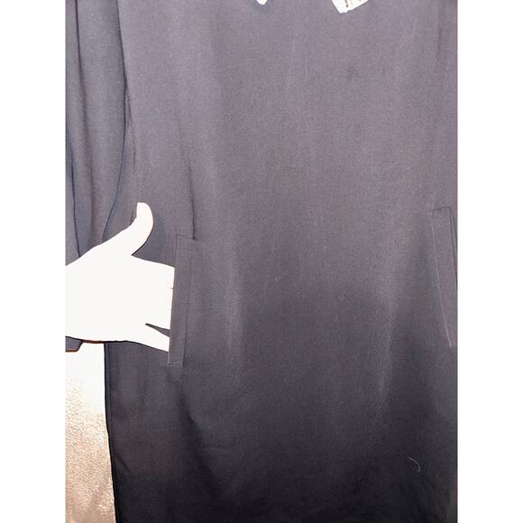 Kai-Aakmann Preppy Academia Kawaii Black White Pleated Collar Shift Dress - Picture 4 of 9